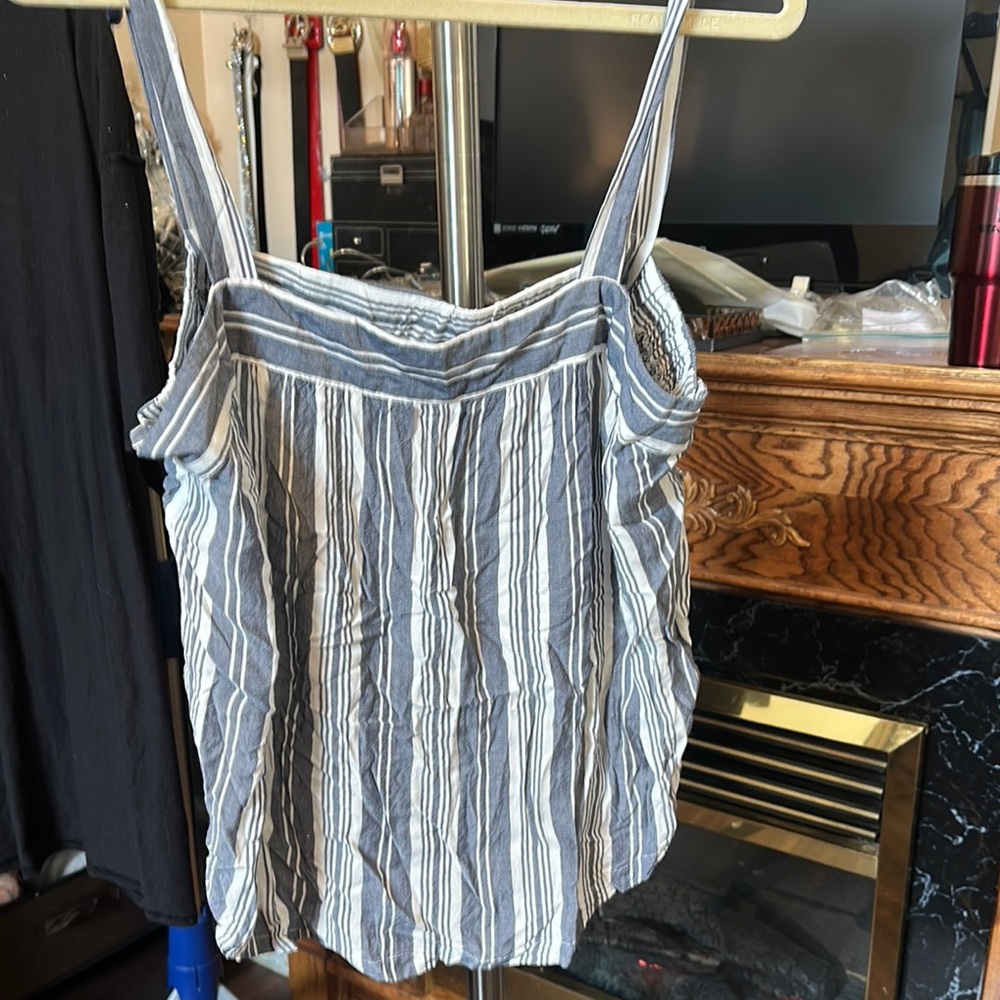 Universal Thread Blue and White Striped Camisole